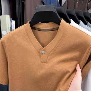 Camiseta de Manga Corta para Hombre ST. Meer ODM, Verano, Casual, Fresca, Transpirable, Tejido Worsted 180g, Color Sólido, Corte Holgado - Product Image 4