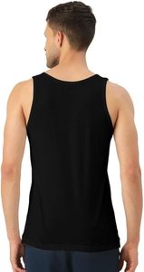 STELLAR Débardeur décontracté pour homme 100 % coton 120g respirant, imprimé sérigraphié, col rond, avec logo frontal - Product Image 2