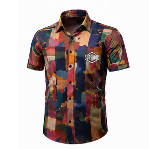 Camisa de Vestir Estampada para Hombre, Corte Moderno y Ajustado, Tela Suave y Estilo Elegante para Ocasiones Casuales de Negocios - Product Image 1