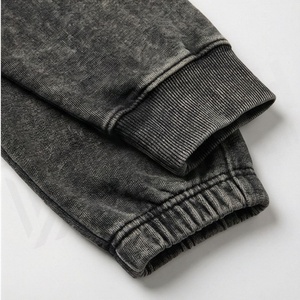 Conjuntos de Dos Piezas Unisex de Diseño Personalizado: Pantalones Jogger y Sudadera con Efecto Desgastado, Lavado Ácido y Estilo Vintage - Product Image 6