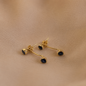 Dainty Layla <b>Stud</b> <b>Earrings</b> 18k Gold Plated Bezel Setting Birthstone Jewelry Everyday Women's Gift for Her - Product Image 4