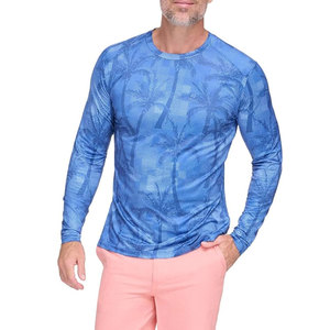 ผู้ผลิตจากโรงงานโดยตรง เสื้อรัดรูปแขนยาว แห้งเร็ว สีพื้น รับสั่งทำลายพิมพ์แบบ Sublimation สำหรับผู้ชาย - Product Image 1
