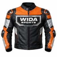 Blouson de moto tendance haute performance respirant coupe-vent imprimé en cuir véritable personnalisable unisexe et protecteur