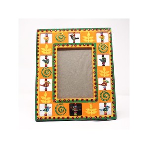 Hand-Painted Acacia Wood Mandala Mirror <b>Frame</b> | Eco-friendly <b>Wall</b> Mount Wholesale | Moradabad Craft - Product Image 1