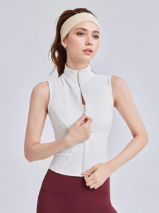 Ropa Deportiva Personalizada, Camiseta sin Mangas para Mujer, Secado Rápido, para Gimnasio y Fitness, OEM, Corte Ajustado, con Cierre, Informal - Product Image 4