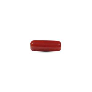 Natural Red Coral Oval Cabochon 6.45 Carat Loose Gemstone for Fine Jewelry - Product Image 1
