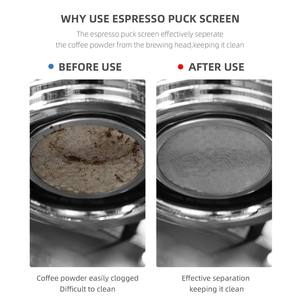 Polished Coffee Puck Screen 58.5mm Reusable Sintered Metal Mesh Secondary Shower Filter For High Pressure Extraction - Product Image 6