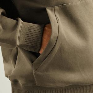 เสื้อฮู้ดดี้โอเวอร์ไซส์สองชั้น ผ้าฟลีซโพลีเอสเตอร์/คอตตอน ระบายอากาศได้ดี น้ำหนักเบา เป็นมิตรกับสิ่งแวดล้อม คุณภาพสูง สำหรับผู้ชาย - Product Image 4