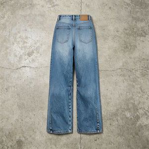 Jeans de Mezclilla Azul Vintage Premium Personalizados, Transpirables, de Secado Rápido, Cintura Media, Corte Regular, Bordado Casual, OEM ODM - Product Image 2