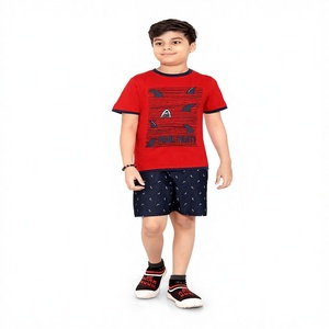Ensemble d'été 100% coton imprimé, vêtements pour petits garçons, vêtements d'automne et d'hiver pour enfants, Design de mode pour garçons, vente en gros - Product Image 1