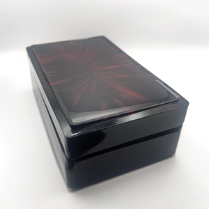 Pions de jeu en résine rouge et noire colorée, faits à la main, de haute qualité, style art indien exotique, surface lisse et polie, traditionnels - Product Image 3