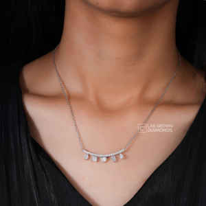 Colgante de Diamante Cultivado en Laboratorio con Corte Esmeralda, Corazón, Oval, Princesa, Pera y Redondo, en Plata S925, Metal Blanco de Lujo, Claridad EF, 28 Piezas, Regalo - Product Image 1