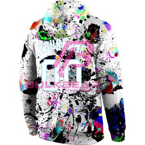 Pull d'hiver confortable et respirant en polaire légère à capuche avec poches, coupe régulière, séchage rapide, personnalisable OEM ODM, couleur unie, offre spéciale - Product Image 3