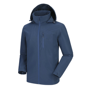 Veste de randonnée unisexe à capuche en softshell imperméable, écologique, à manches longues, coupe classique, longueur normale, tissu en microfibre, hiver - Product Image 4