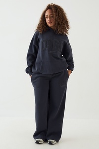 <b>Women</b>’s Blue Wide Leg Sweatpants Casual <b>Loose</b> Fit High Waist Straight Leg Lounge <b>Trousers</b> Comfortable Fashion Jogger Pants Wear - Product Image 5