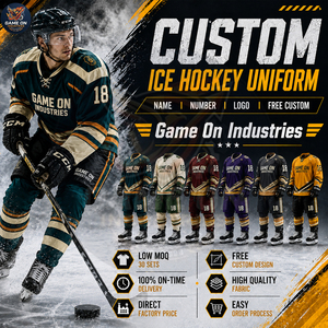 OEM ODM High Quality Breathable Custom Team Uniforms Direct Factory Price With Own Logo Personalized Ice Hockey Jersey Sets - Product Image 2