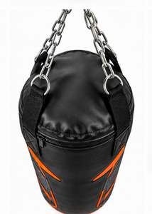 Saco de Boxeo Resistente QST de Cuero PU, Saco de Boxeo Colgante Negro y Naranja con Cierre de Cremallera Duradero para Adultos - Product Image 4