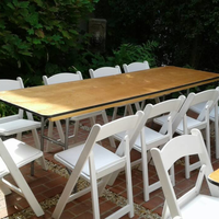 Table de Banquet carrée pliante en bois utilisé par événements pour la cuisine de fête de mariage pour la location en gros SZ