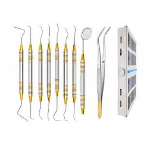 Ensemble d'instruments d'hygiène dentaire 10 pièces, outils professionnels de nettoyage dentaire avec cassette - Product Image 3