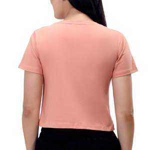 T-shirt court tendance pour femme 2026 – Respirant, séchage rapide, coton et fibre de bambou, impression personnalisée, vêtements de sport en gros - Product Image 4