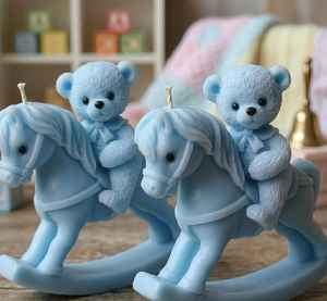 Chocolate Fragrance Best for Baptism <b>Gift</b> Horse & Teddy Candle Luxury Cute Birthday Candle Customize <b>Box</b> Available at best price - Product Image 4