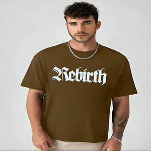 OEM 230GSM 100% algodón liso de manga corta de gran tamaño para hombre Camiseta de peso pesado Heat Press Impresión logotipo personalizado camiseta para hombres - Product Image 3