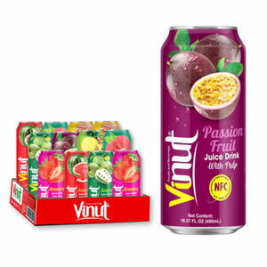 Para VINUT Vietnam 490ml Jugo con sabor sin azúcar con pulpa Precio de fábrica Etiqueta privada Muestra gratis ofrecida - Product Image 1