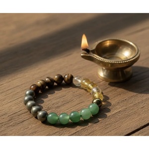 Pulsera de pirita natural hecha a mano al por mayor, con cuentas, imán de la fortuna, pulsera de cristal curativo en forma de corazón de la India para fiestas - Product Image 2
