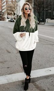 Women's <b>Sherpa</b> Fleece <b>Hoodie</b> Warm Teddy Pullover Winter Sweatshirt Ladies Plush <b>Sherpa</b> <b>Hoodie</b> Soft Fuzzy Fleece Winter Pullover - Product Image 3