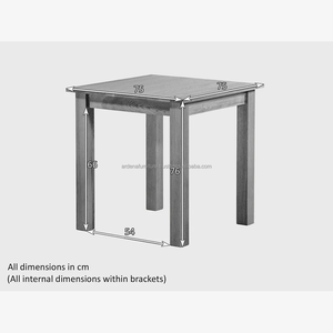 Table à manger en bois durable, ensemble de meubles de salle à manger, design contemporain moderne, maison, appartement, ferme, hôtel, école, parc - Product Image 3