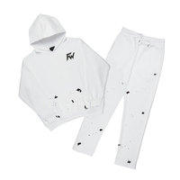 Ensemble de survêtement empilé à coupe évasée pour hommes, style streetwear, pantalon de jogging et veste oversize, vêtements décontractés, vente en gros