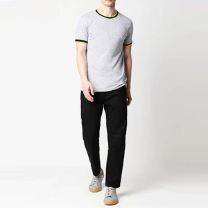 Prix de gros, dernier style, t-shirt pour homme avec logo personnalisé, couleur unie, décontracté, col rond, manches courtes, respirant - Product Image 3