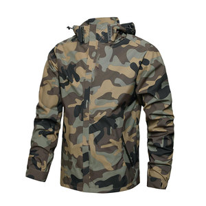 Manufacturers Wholesale Casual Hooded <b>Camo</b> Windbreaker <b>Jacket</b> Outdoor Use <b>Camo</b> Windbreaker <b>Jacket</b> - Product Image 1