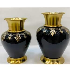 Jarrón de Metal Esmaltado Cloisonné Hecho a Mano de Lujo, Elegante Jarrón Decorativo Alto con Flores de Peonía Blancas para Decoración del Hogar, Regalo de Boda - Product Image 6