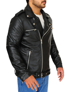 Chaqueta de Cuero PU Acolchada para Hombre de Al Nolan Enterprises, Cuello Alto, Forro de Algodón Transpirable y Ecológico, Ropa de Invierno - Product Image 4
