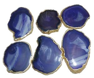 Royal Blue แผ่นรองแก้วกาแฟอาเกต,ที่รองแก้วสำหรับใช้ในบ้านโรงแรมร้านอาหาร - Product Image 1