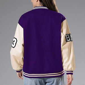 Chaqueta Universitaria Transpirable para Mujer, Personalizable con Parche de Chenilla, Uniforme Escolar con Bordado, Piel de Oveja - Product Image 2