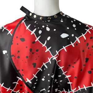 ผ้าคลุมตัดผมมืออาชีพ ปรับขนาดได้ด้วยกระดุม ผ้าคลุมพิมพ์ลายสำหรับร้านทำผม ผ้าคลุมช่างตัดผม กันน้ำ ผ้าคลุมสำหรับร้านทำผม - Product Image 2