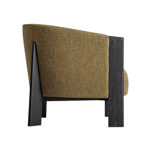 Sillón Minimalista Moderno, Tapizado en Teca Sólida, Silueta Curva Elegante, Cojín Suave, Mueble para Sala de Estar - Product Image 2