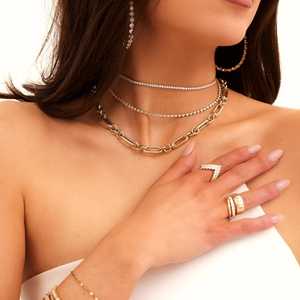 Bagues Statement Flèche en Or Massif 14K 18K avec Diamant de Laboratoire Taille Ronde Sertie Pavé, Solitaire Élégant Minimaliste, Bijoux Quotidien - Product Image 6