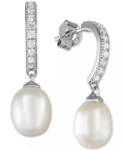 Perle coltivate d'acqua dolce (9x10mm e 7x9mm) e gioielli in zirconi cubici in argento Sterling | Macisy's - Product Image 3