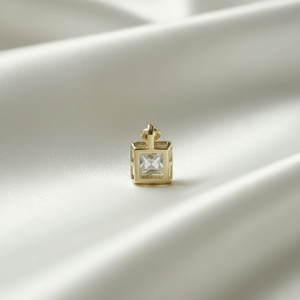 สร้อยคอจี้เพชรทรงปรินเซสคัท 1 กะรัต ดีไซน์ทันสมัย ตัวเรือนเงินแท้ 925 ประดับเพชรซิคอน พร้อมสายสร้อยแบบเชื่อมต่อ เหมาะสำหรับผู้หญิงในงานหมั้น - Product Image 6