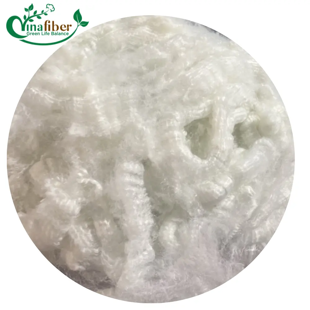 Vinawfiber Nhà cung cấp 6D SD Trắng rắn khô tái chế sợi cho kim đấm không dệt vải địa kỹ thuật ô tô nội thất