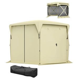 Pavillon pare-soleil beige pliable, abri pratique et pratique pour l'extérieur - Product Image 5