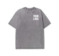 Camiseta Vintage Personalizada para Hombre, Estilo Oversize con Hombros Caídos, Harajuku, Tejido Grueso 100% Algodón, Streetwear Hip Hop