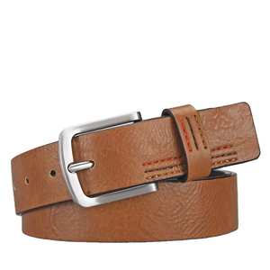 Cinturón de Cuero Genuino Crazy Horse al por Mayor para Hombre, Hebilla de Hierro Vintage, Correa sin Agujeros, Ajustable, Recortable a Medida, Proveedor - Product Image 3