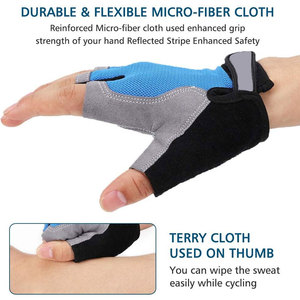 Custom Cycling Gloves Breathable Half <b>Finger</b> <b>Bike</b> Gloves for Road MTB Bicycle Riding Anti Slip Padded OEM Cycling Gloves - Product Image 3