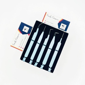 Ensemble de pinces à cils antistatiques en acier inoxydable Somofy Enterprises, outils de précision, pointe lisse à 45/75/90 degrés, boîte - Product Image 4