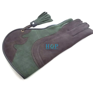 Gant de fauconnerie en cuir de qualité supérieure pour hommes, pour fauconniers professionnels et débutants – Gant de protection extra long conçu pour une utilisation sécurisée - Product Image 1