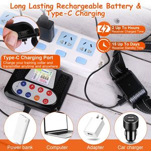 Collare di Addestramento Wireless per Cani con Portata di 300 Metri, Ricevitore Impermeabile IPX6, 0-9 Livelli di Suono, Vibrazione e Shock, Accessori per Addestramento Animali - Product Image 6